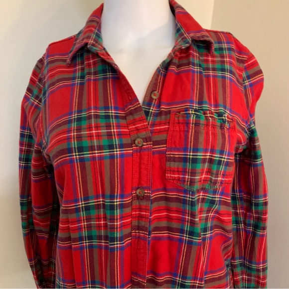 Hollister distressed flannel size medium. - Picture 3 of 6